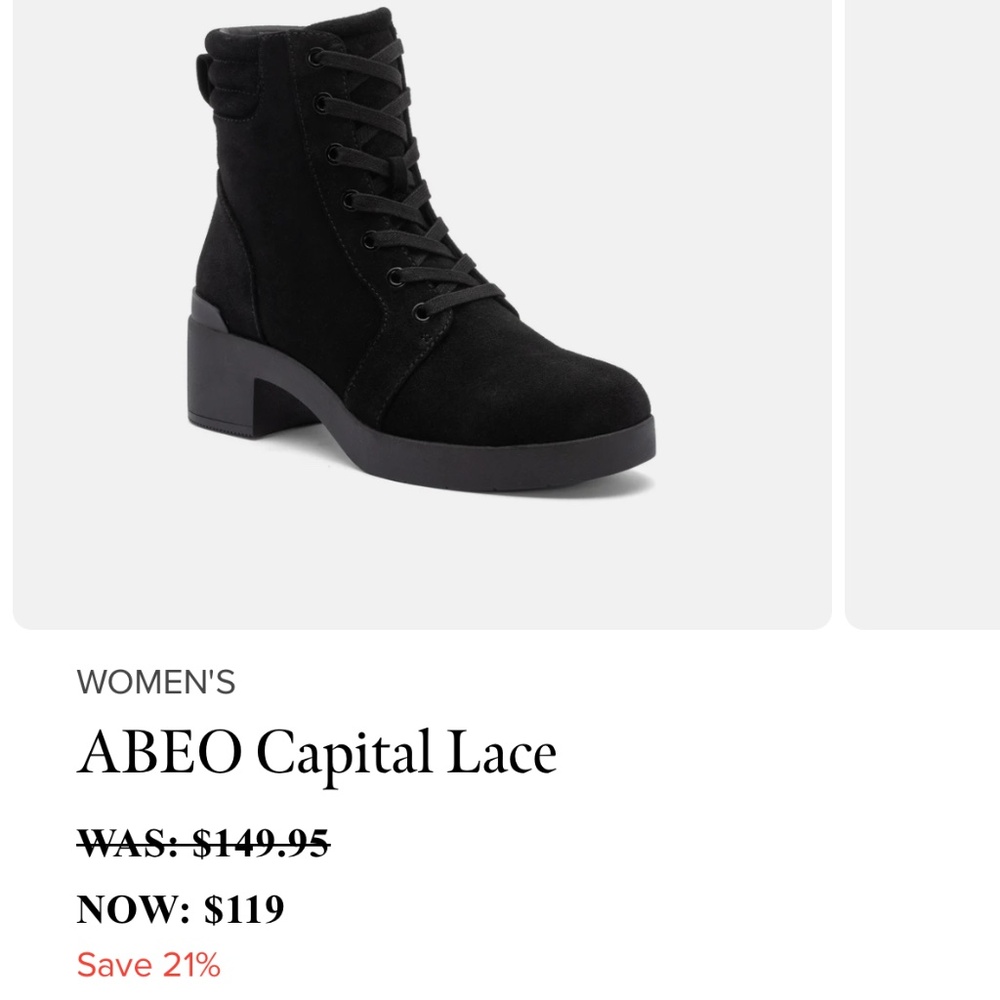 Abeo Capital Lace Black Boots - 8.5